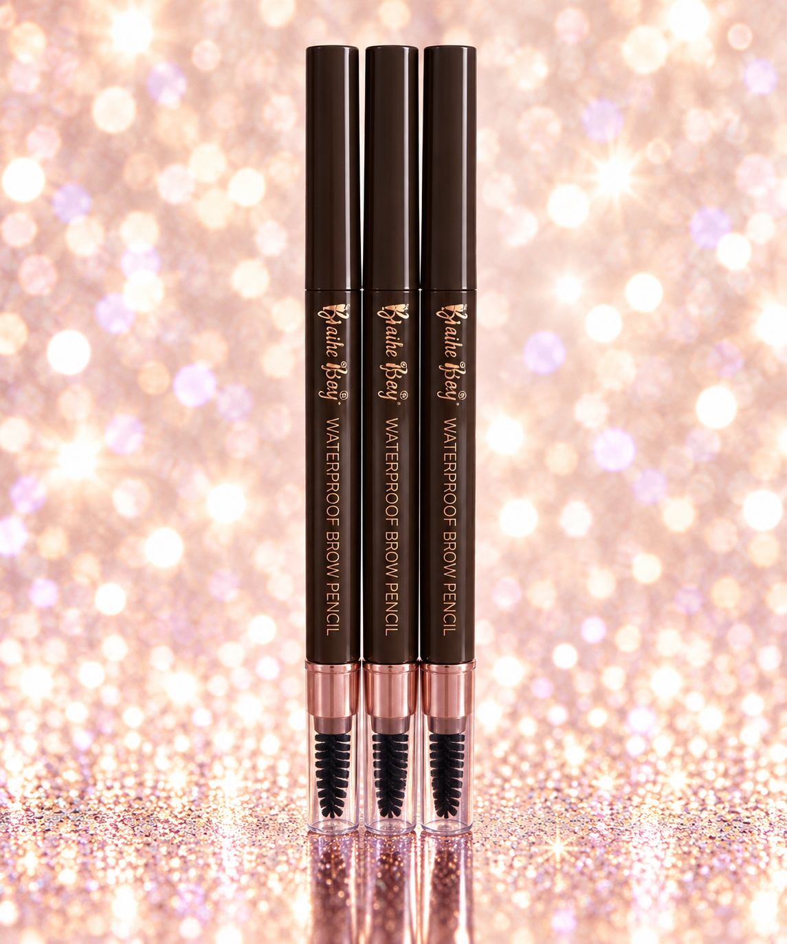 Belle Beauty Waterproof Brow Pencil – Soft Brown | 3-Pack 🤎