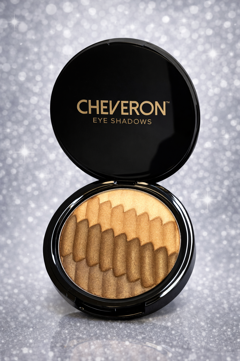 Belle Beauty Chevron Eye Shadow Compact in Shades of Mocha